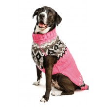 Chilly Dog Sweaters Bubblegum Pink Fairisle Sweater